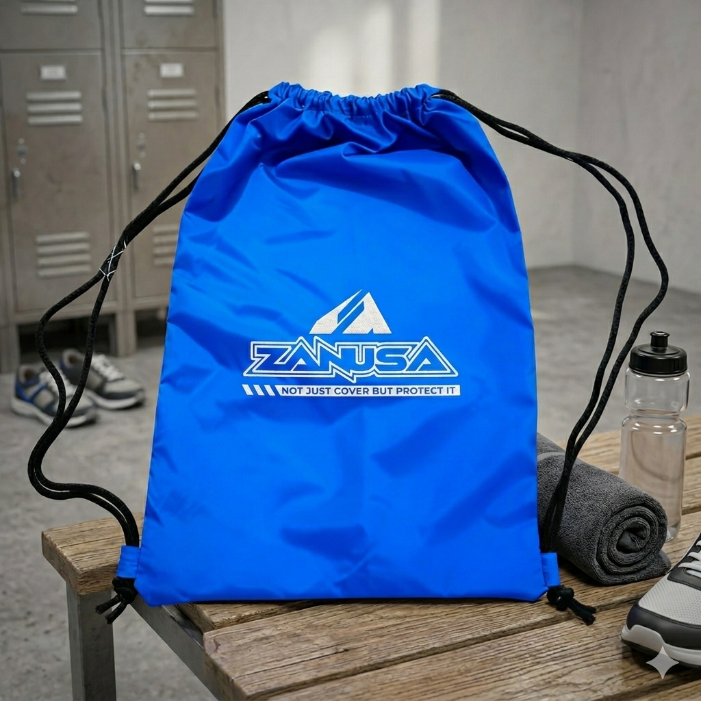 Tas Serut Olahraga & Traveling – Pouch Serbaguna Pria Wanita (Bisa Custom Logo) By Zanusa