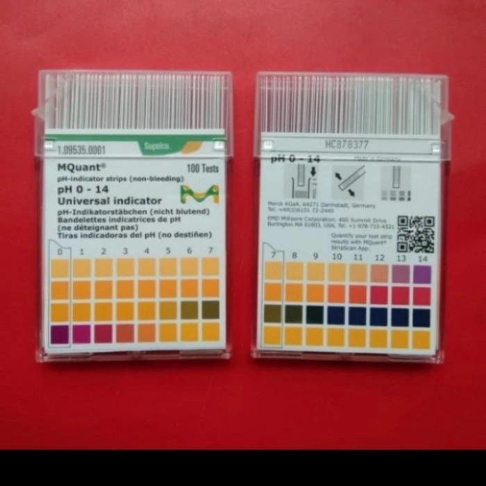 pH-indicator strips pH 0-14 Universal indicator MERCK 1.09535.0001