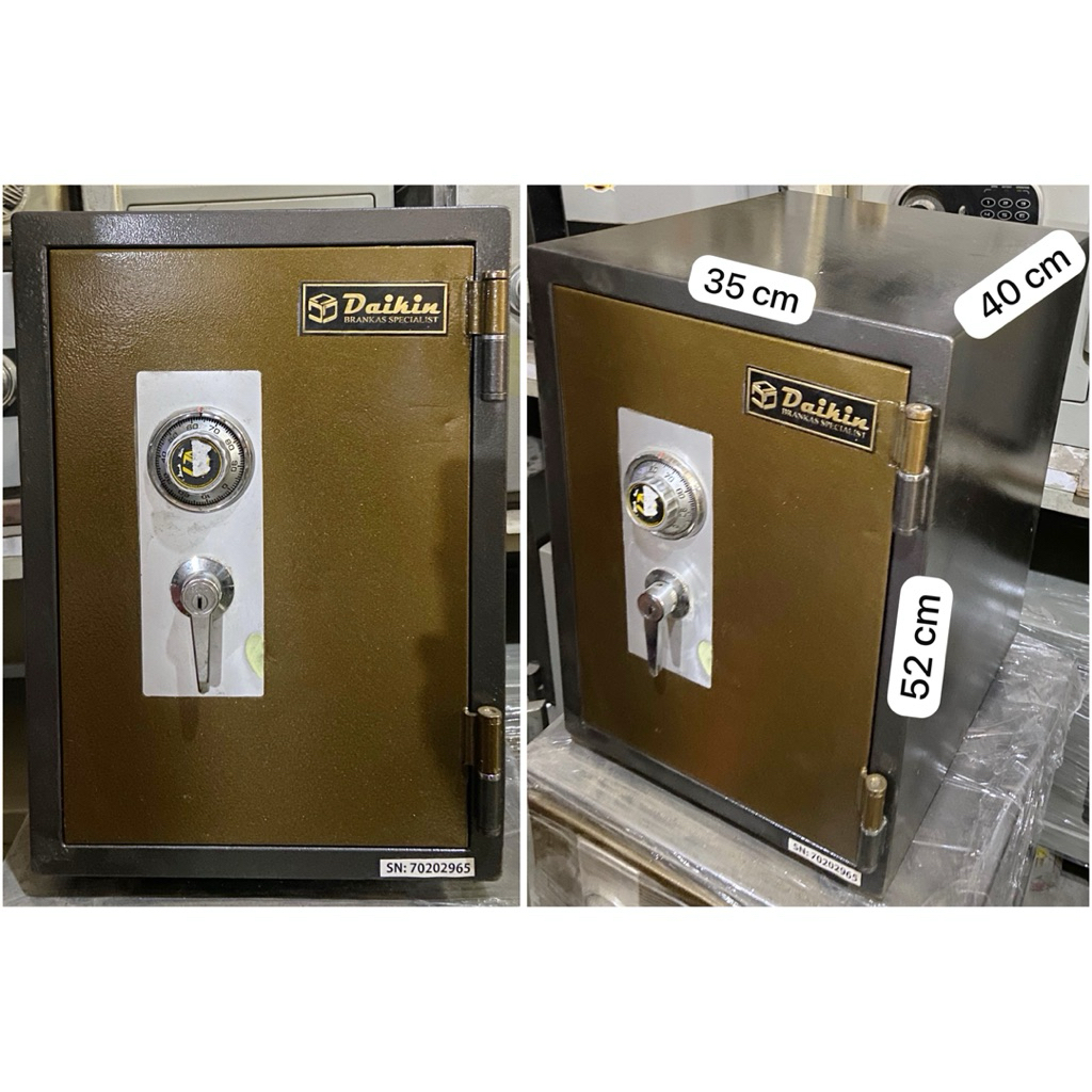 Brankas Kecil Merk Daikin Kunci LK Bekas Brangkas Uang BPKB Emas Dan Perhiasan Tahan Api Safety Box