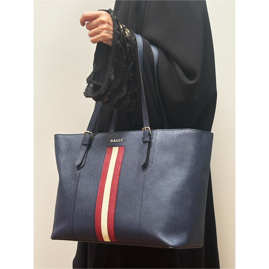 BALLY SUPRA TOTE BAG- Navy Blue