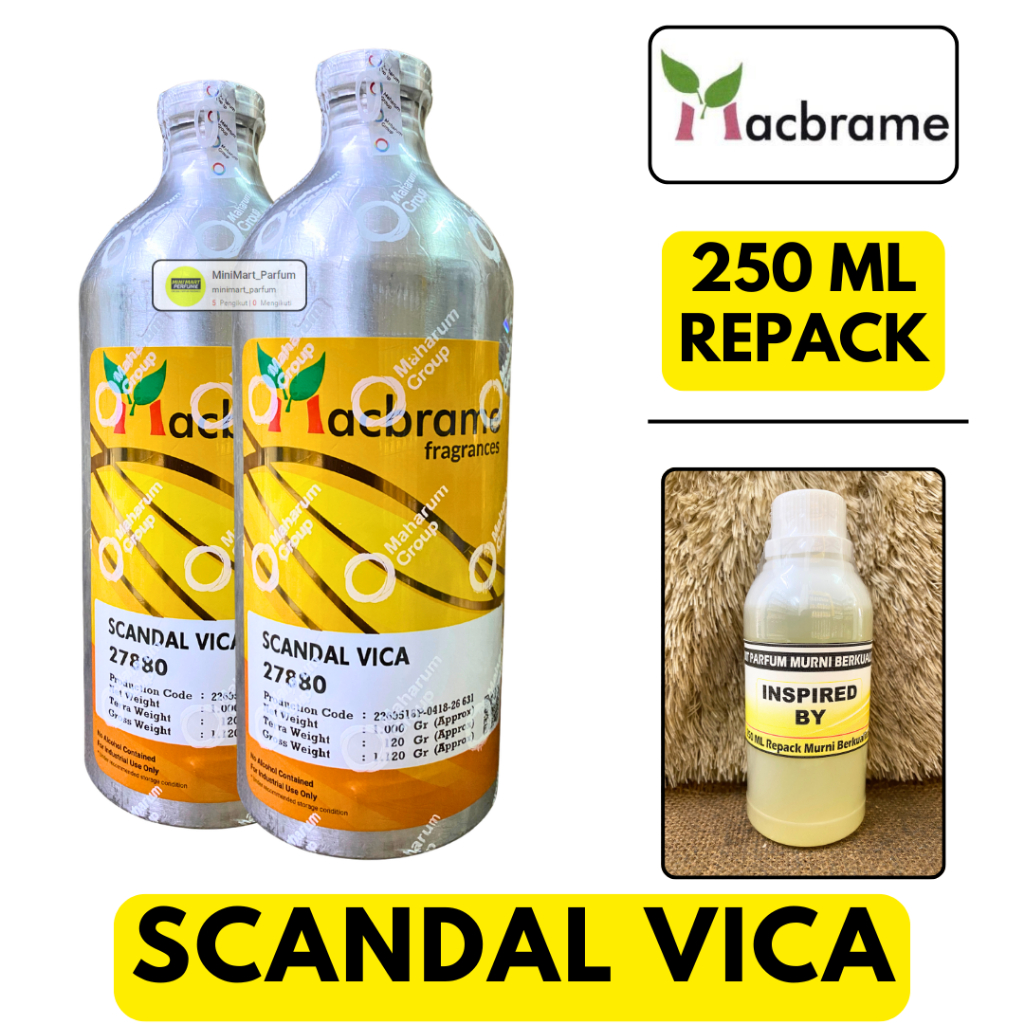 SCANDAL VICA Repack 250 ML Botol Plastik Bibit Parfum Wanita MACBRAME