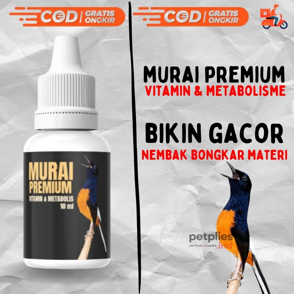 MURAI BATU PREMIUM VITAMIN DAN METABOLISME BURUNG KICAU 10 ML - Vitamin burung premium gacor ngeroll