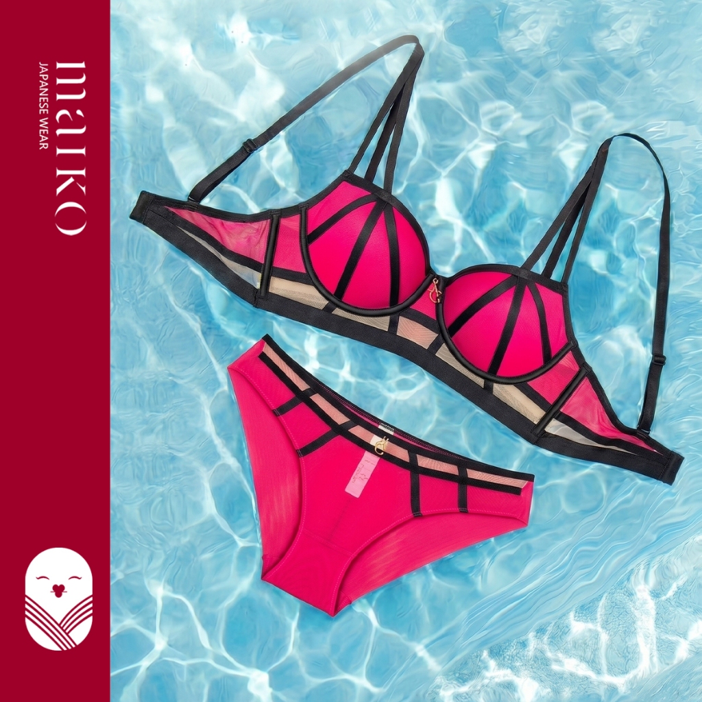 [ MAIKO JAPAN ] Candice Bra Set Celana Dalam Push Up Kawat Wanita Bh Import Korea CD Motif