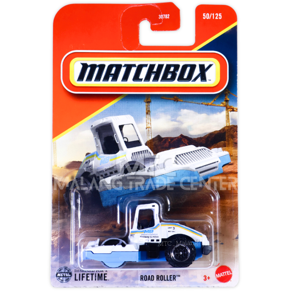 Matchbox Road Roller Putih Skala 1:64