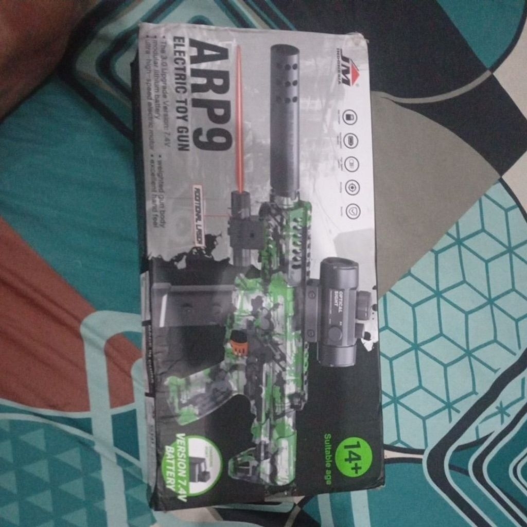 Mainan tembak Blaster bola gel air Model ARP 9