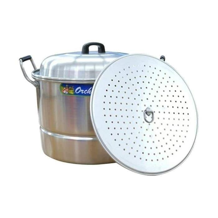 ORCHID Panci Langseng 50 CM Kukus Nasi Serbaguna Almunium Dandang Steamer Dapur Kitchenware 20 Liter