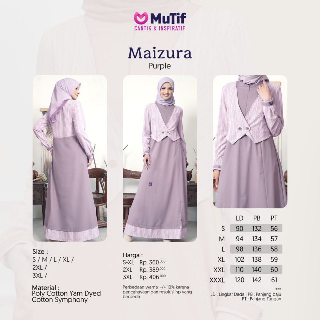 gamis wanita maizura mutif