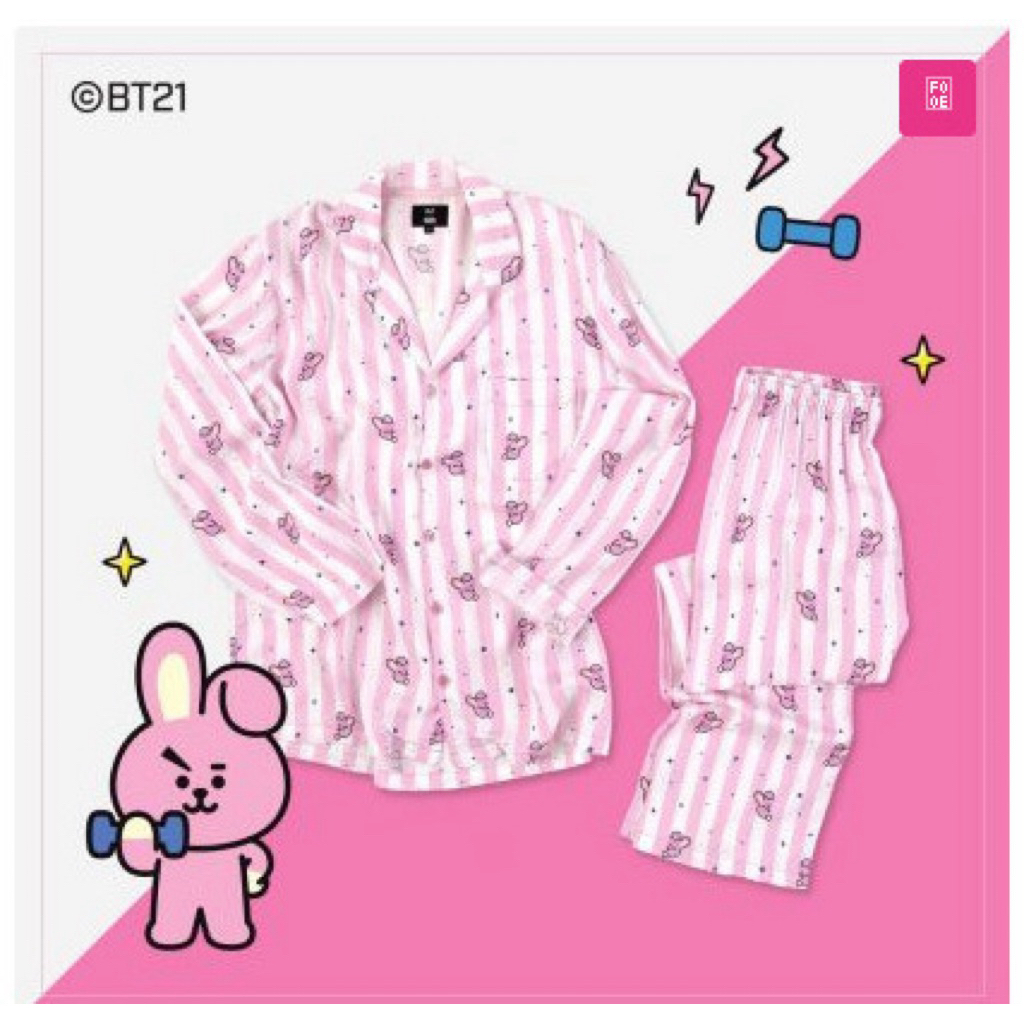 [READY] RARE BTS BT21 PIYAMA SET COOKT PAJAMA SET BT21 COOKY ORIGINAL HUNT INNERWARE X BT21 SIZE XL
