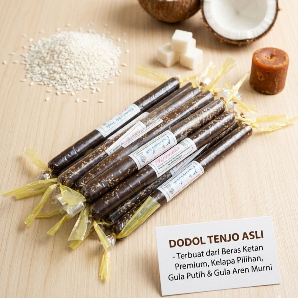Dodol tenjo kamelia 1kg isi 10pcs Original dan wijen
