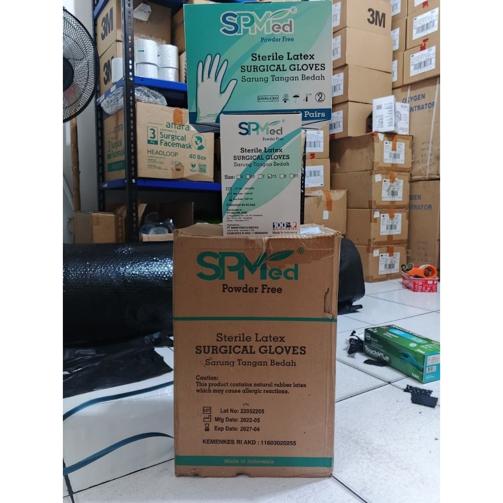 SPMED sarung tangan steril uk 7.5