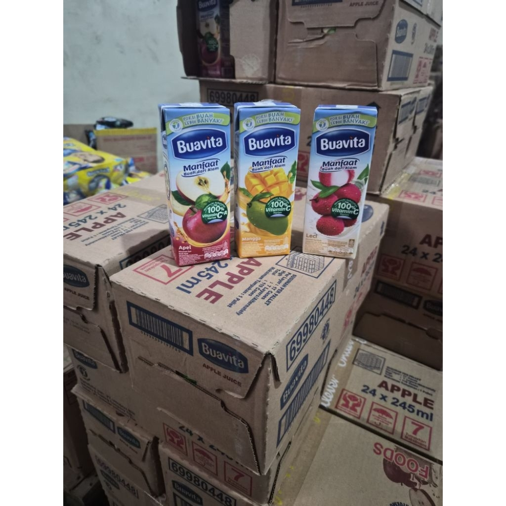 Buavita Jus Apel 250ml Per Dus Isi 24 Pcs | Buavita Apple 250 ml