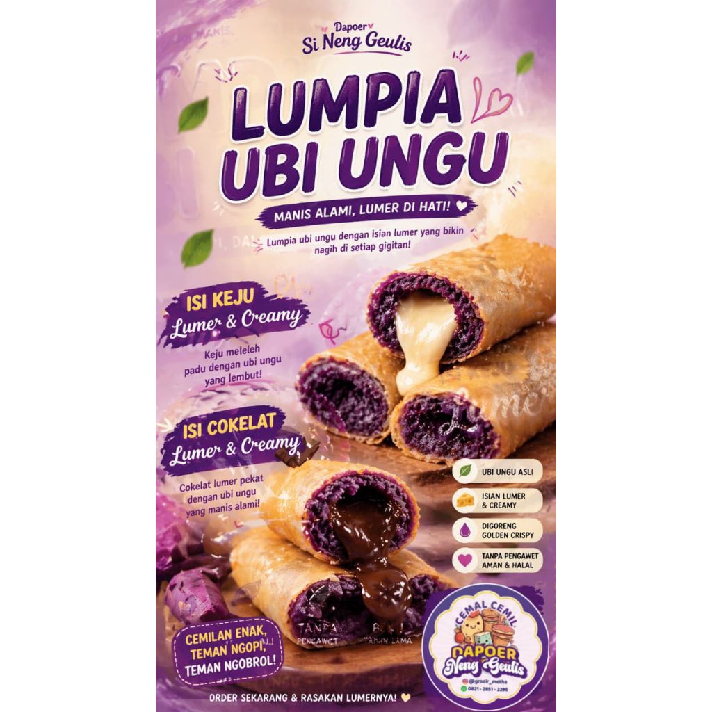 lumpia ubi ungu lumer