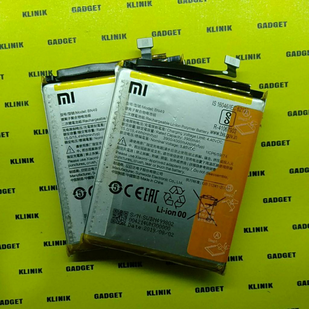 Baterai XIAOMI REDMI 7A • BN49 Bekas Copotan Tested Normal Lancar Siap Pasang Garansi Original Batte