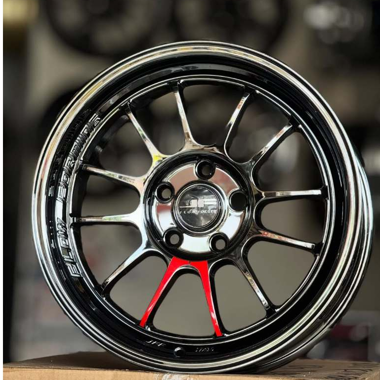 velg mobil ring 17 JF BUZZ VENOM 5 BLACK CROME FLOW FORMING ET 40 velg racing r17 XL7 Civic crv teri