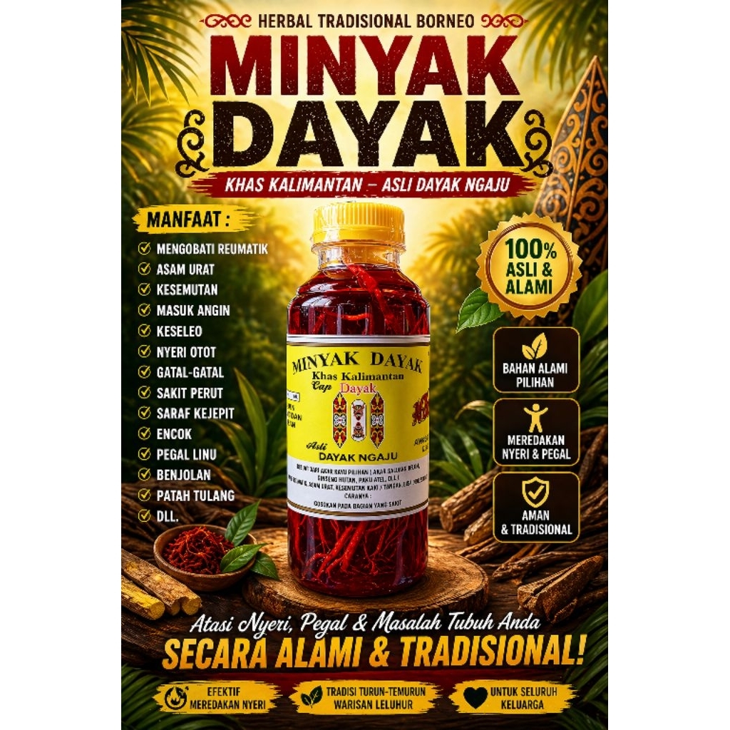 Rahasia Orang Kalimantan! Minyak Urut Dayak Super Ampuh