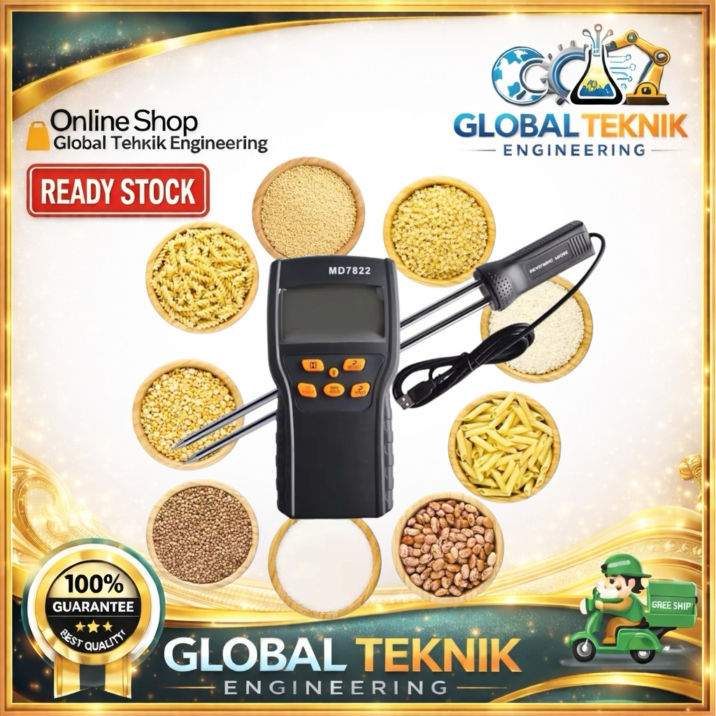Grain Moisture Meter MD7822 Ukur Kadar Air MD-7822 biji bijian jagung