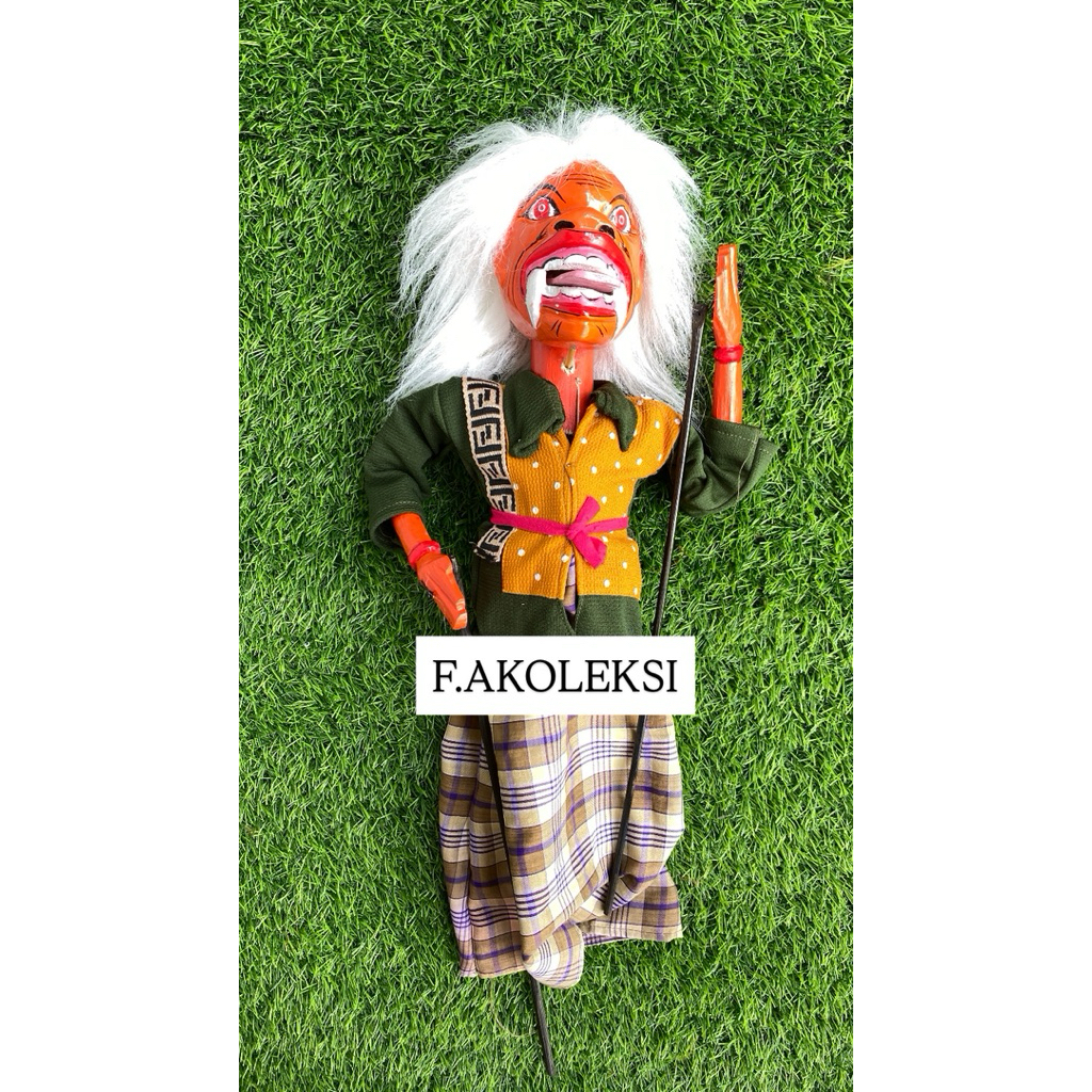 wayang golek buta eulel ukuran 60cm, wayang golek buta ngelel ukuran dibawah dalang, wayang golek bu