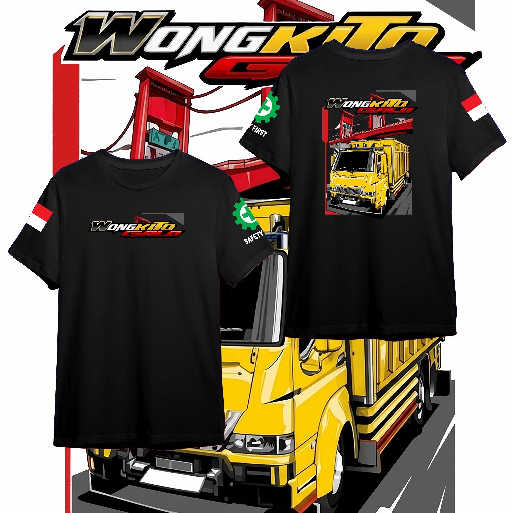 Kaos Kata Kata Wong Kito Galo Kaos Truck Mania Indonesia Gambar Mobil Truk Kuning Keren - Baju Kaos 