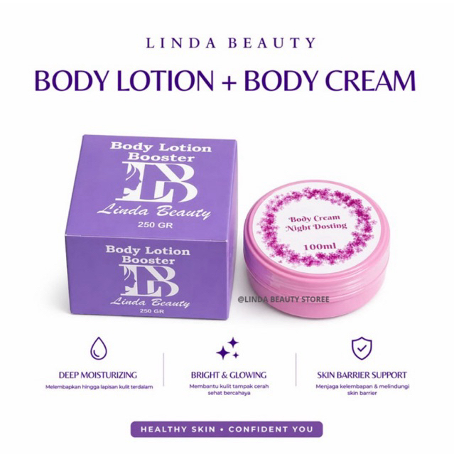 [LindaBeauty] paket body cream & body lotion LB Perawatan tubuh