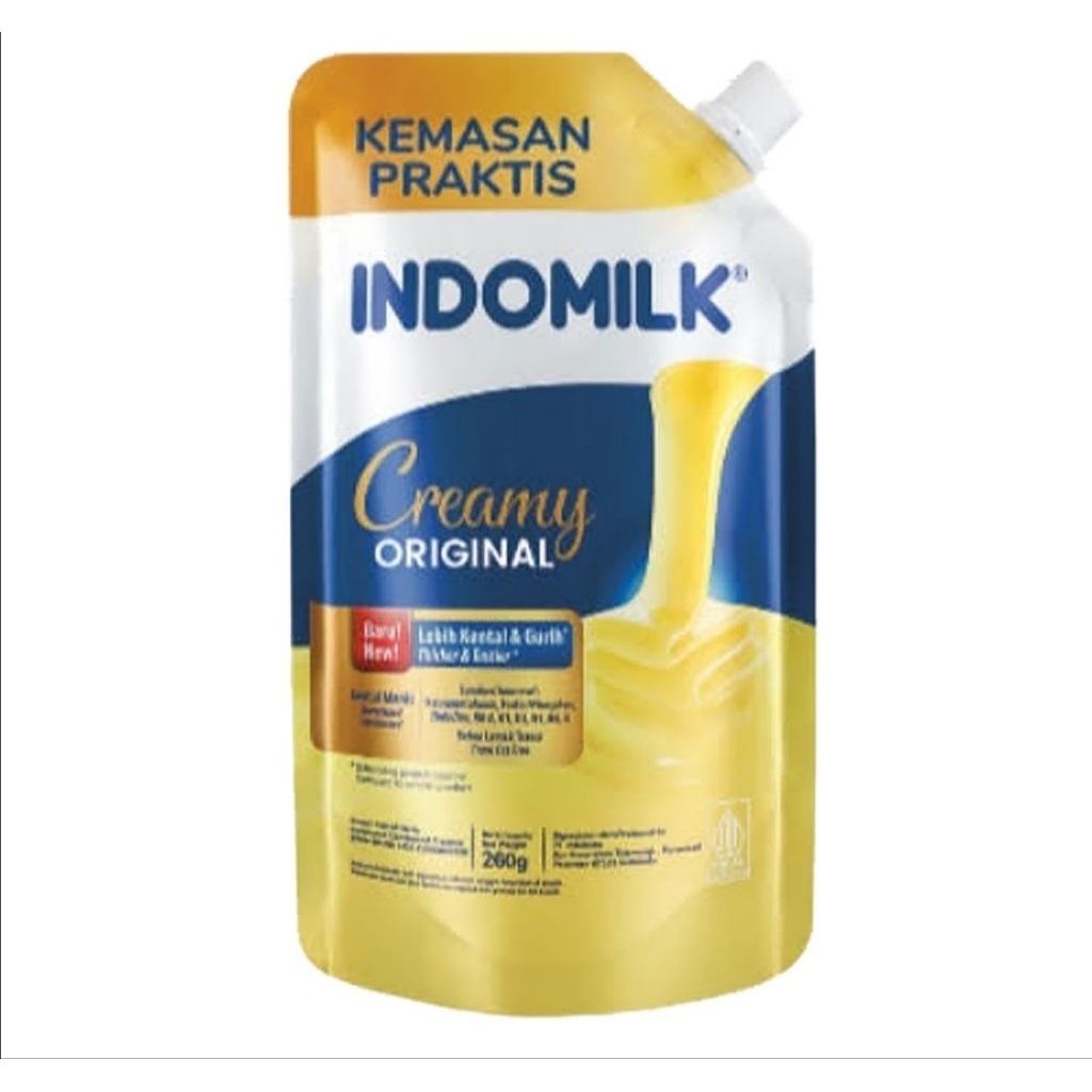 Susu Kental Manis Indomilk Pouch Putih Vanila 260 Gram