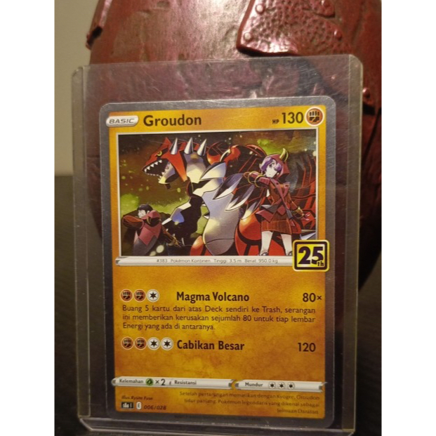 Groudon 006/028 S8a - Pokemon 25th Anniversary Card TCG Indonesia