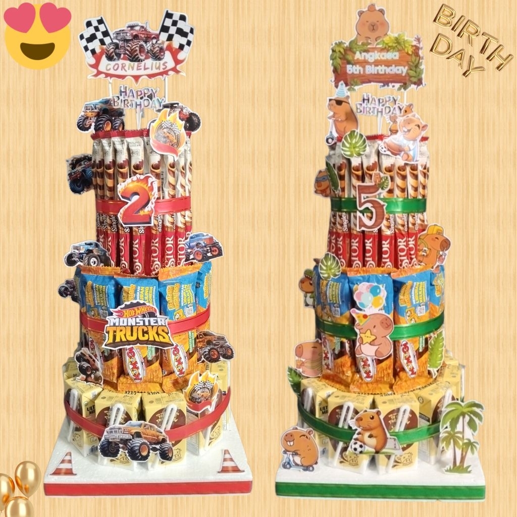Snack tower, Snack cake 3 susun