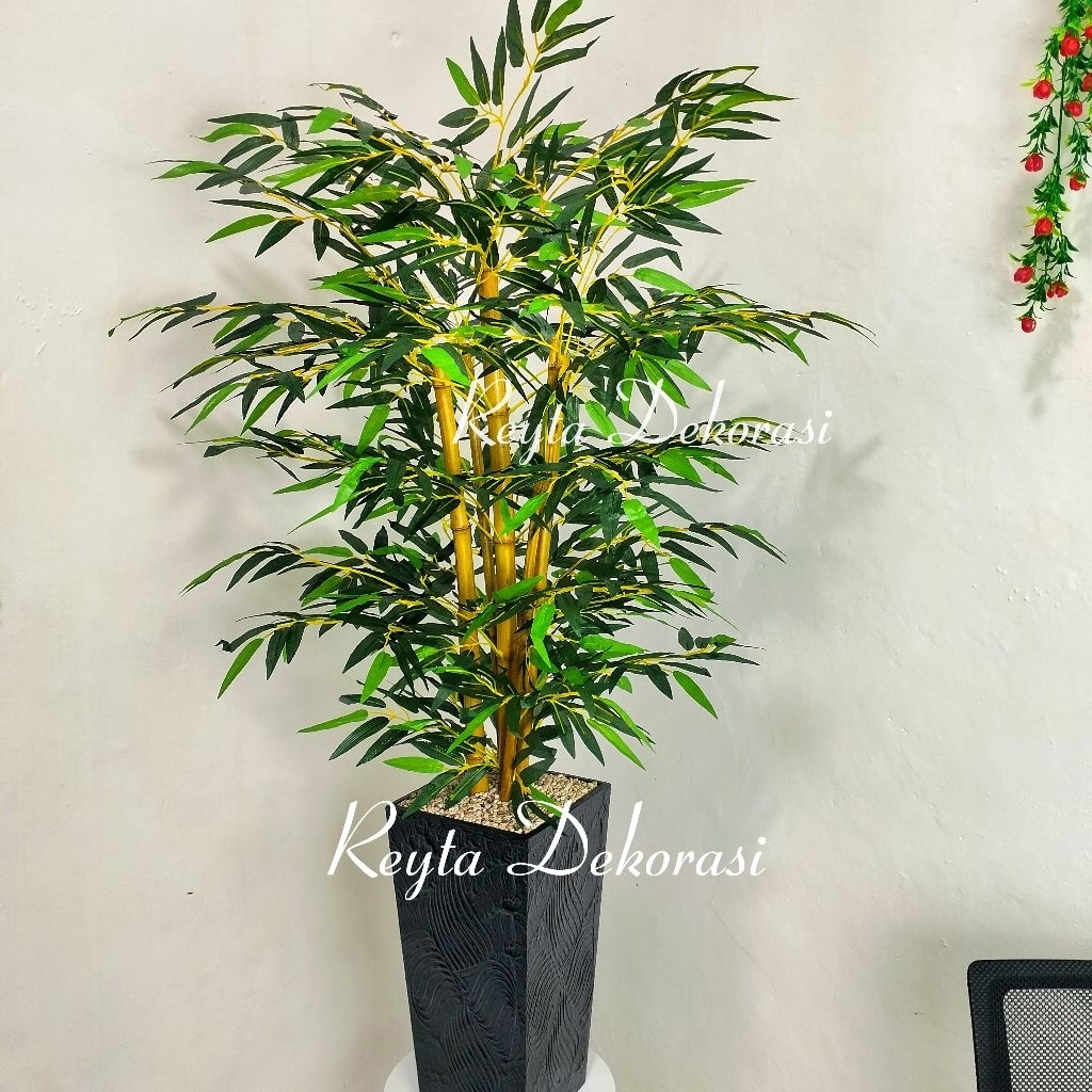Pohon Bambu tinggi 120cm bunga Hias Plastik - bunga Artificial pohon Dekorasi pohon bambu