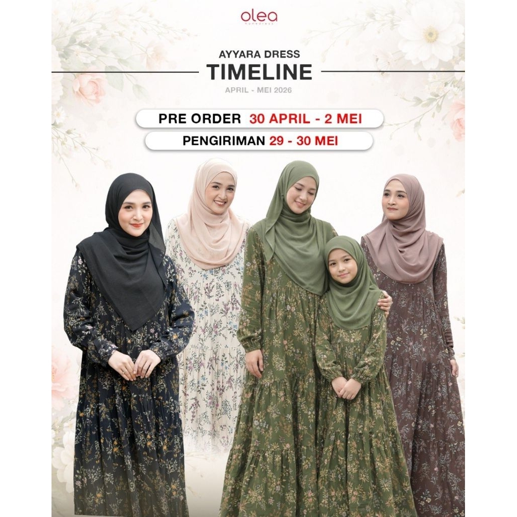 Gamis Ayyara Dress Gamis Rayon Diamond By D'Olea