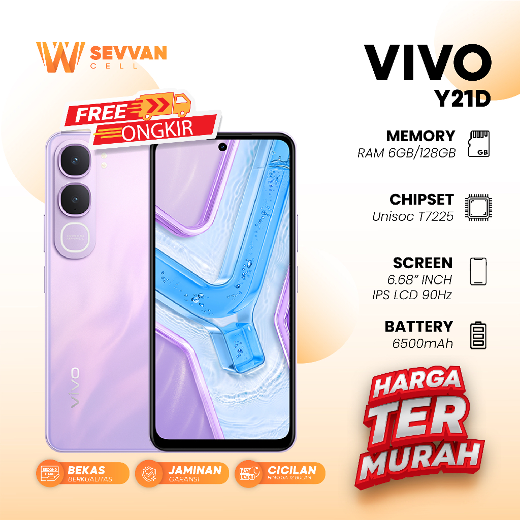 Handphone Vivo Y21d Ram 6 128 GB