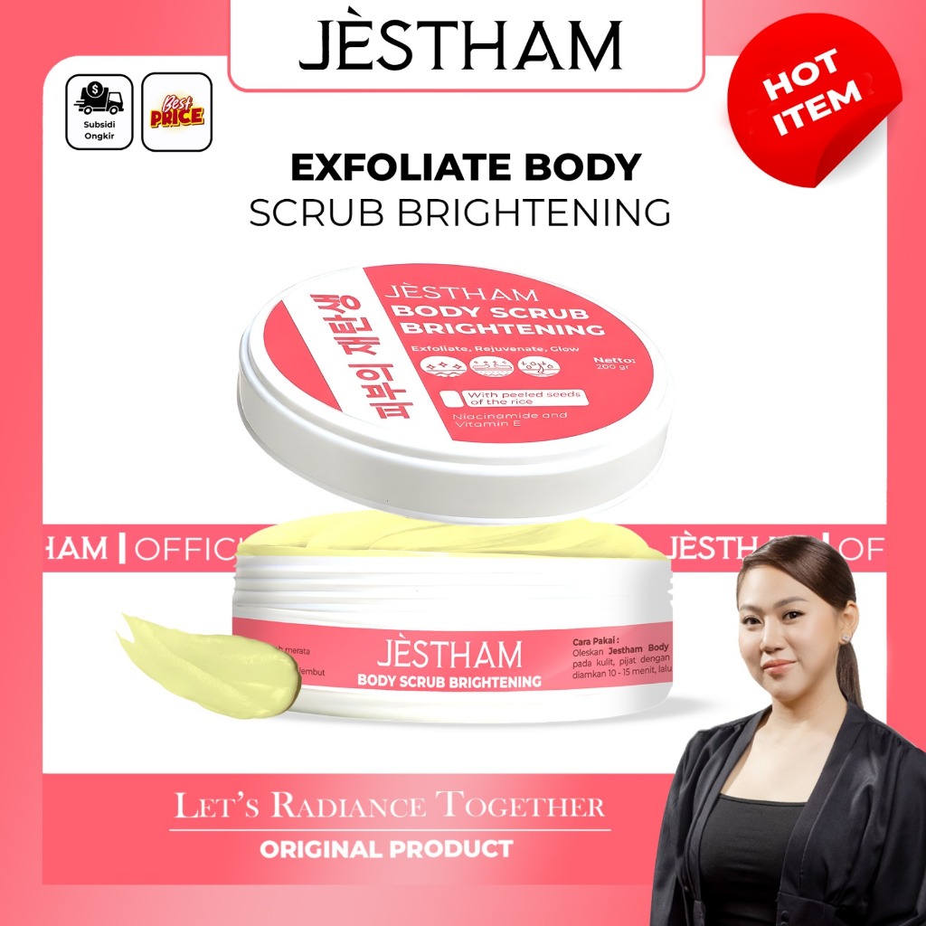 Jestham Exfoliate Body Scrub Brightening (New)
