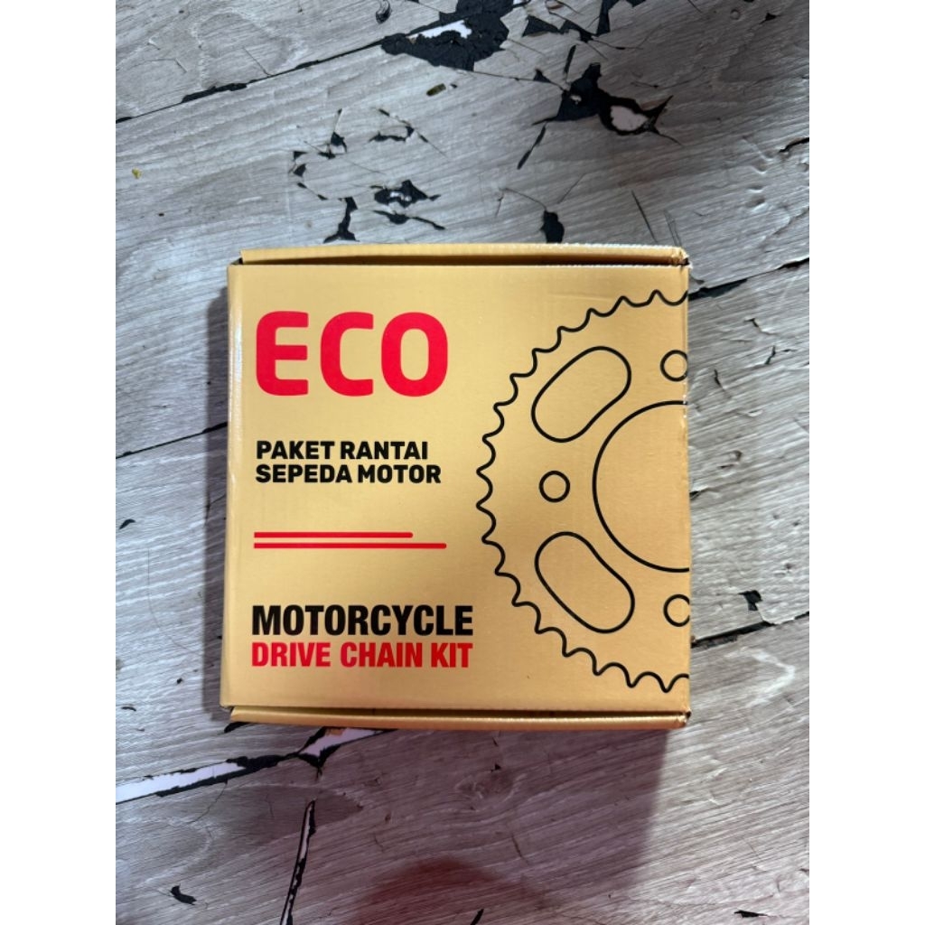 Paket Rantai Sepeda Motor (Motorcycle Drive Chain Kit) dari merek ECO.