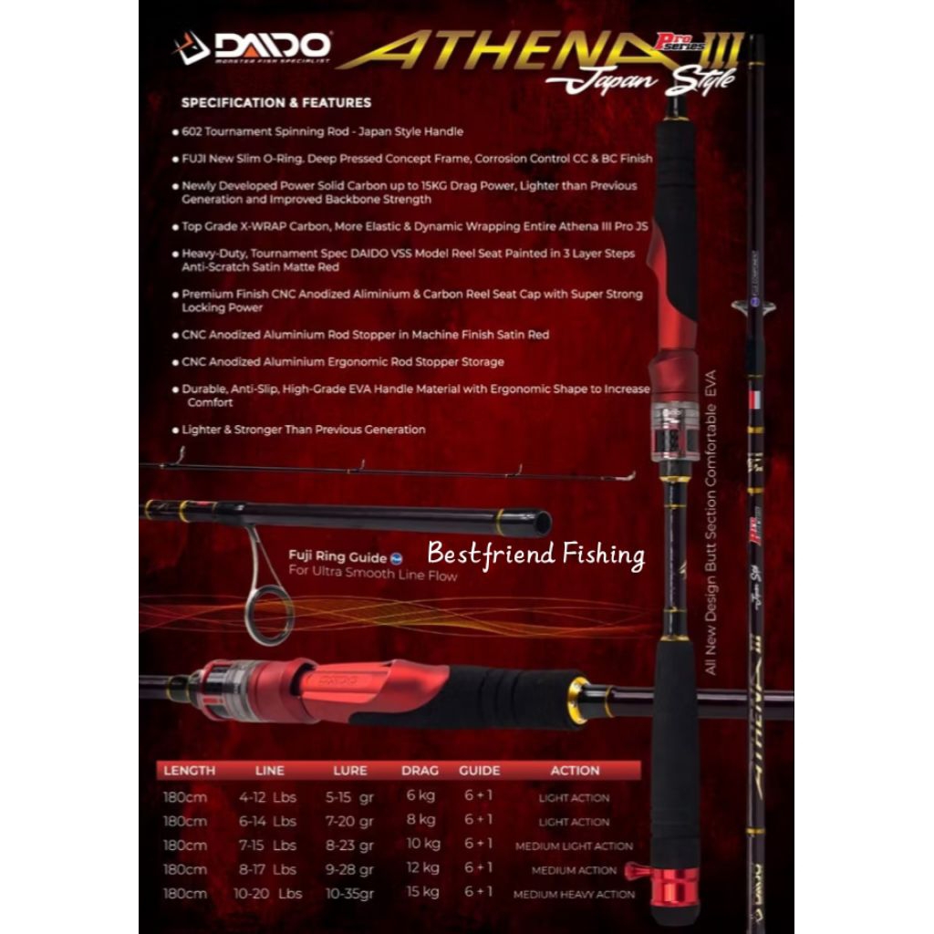 Joran Daido Athena 3 Pro Series - Japan Style Spinning Rod [ORIGINAL]