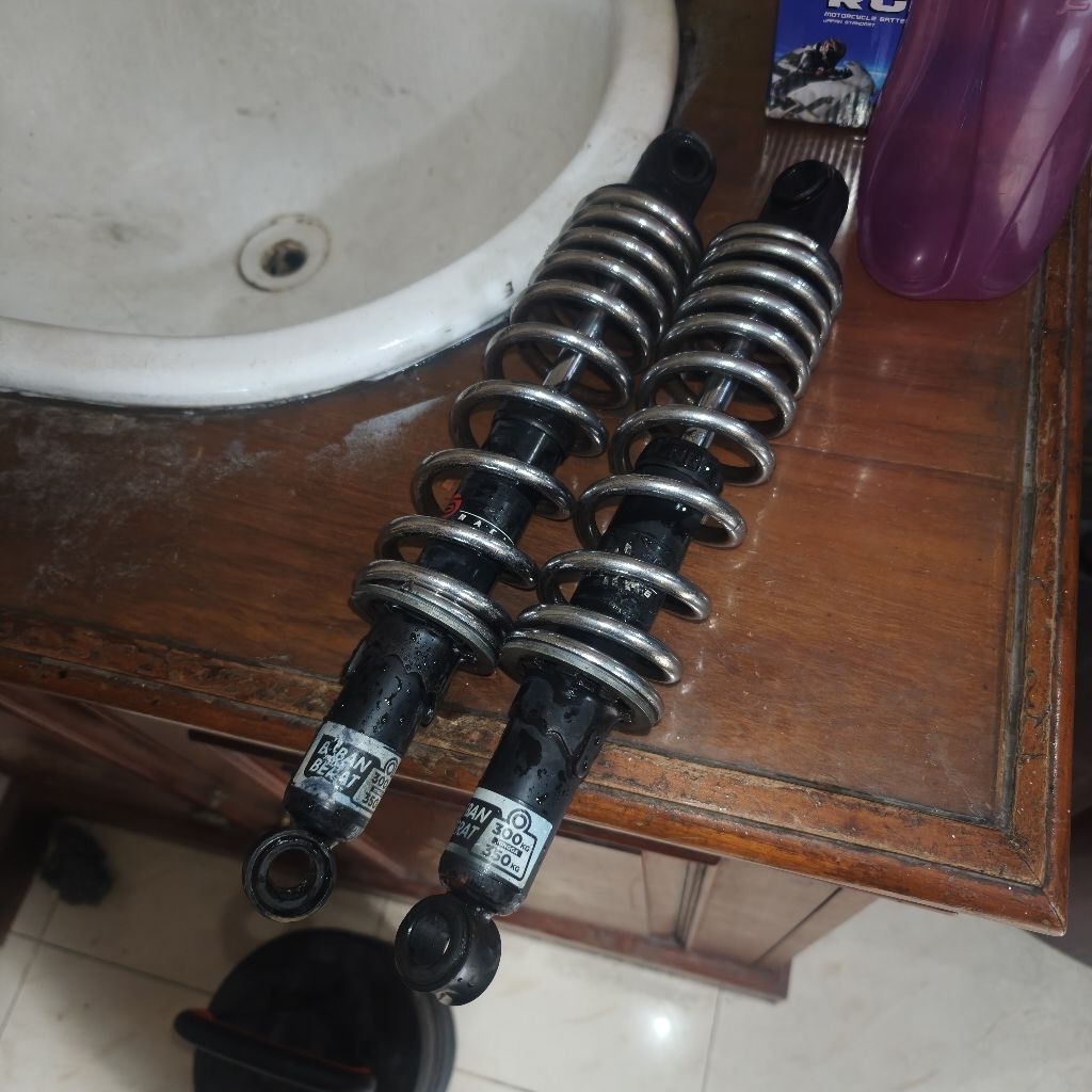 Shock Scarlet Chrome 8999 Beban Berat Second 340MM 340 MM Bekas Original Ori Shock Belakang Minus