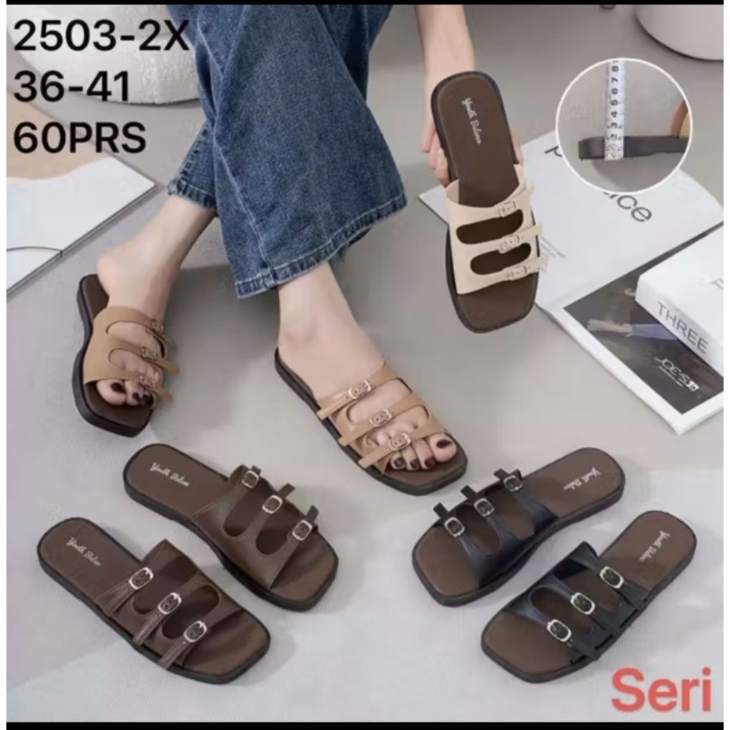 Sandal slop karet wanita impot Youth balance