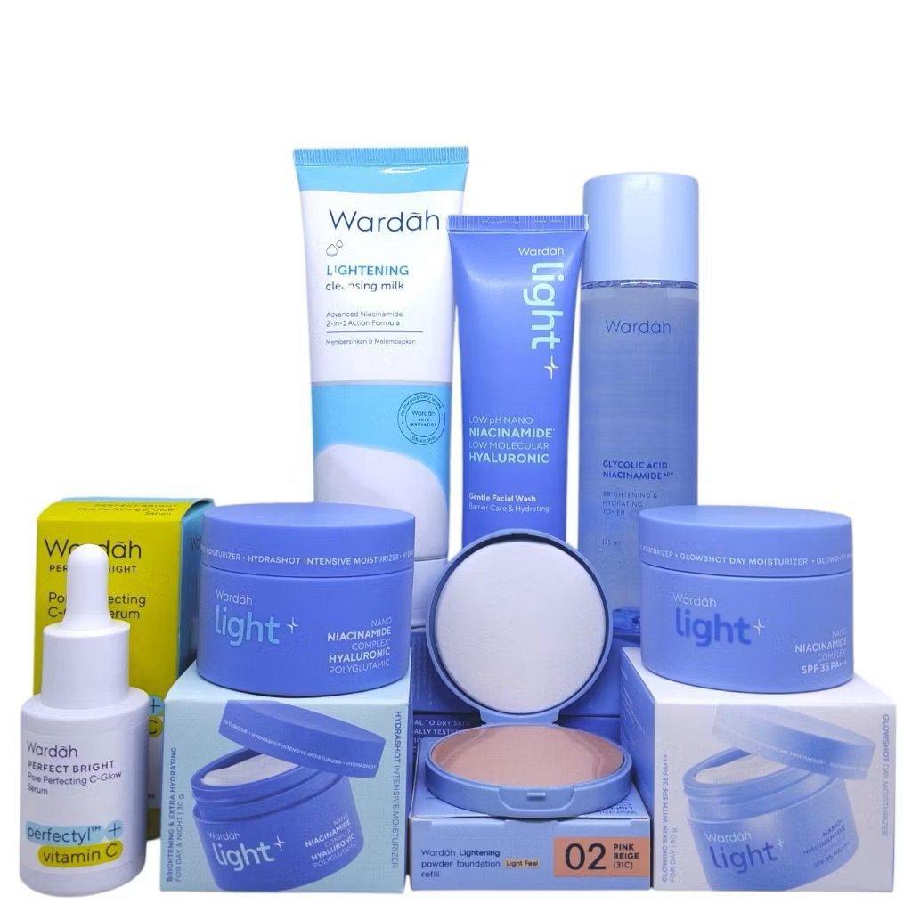 Paket Wardah Light+ Nano Niacinamide Murah/ Wardah Paket Pencerah/ Wardah Paket Hemat/ Skincare Pemu