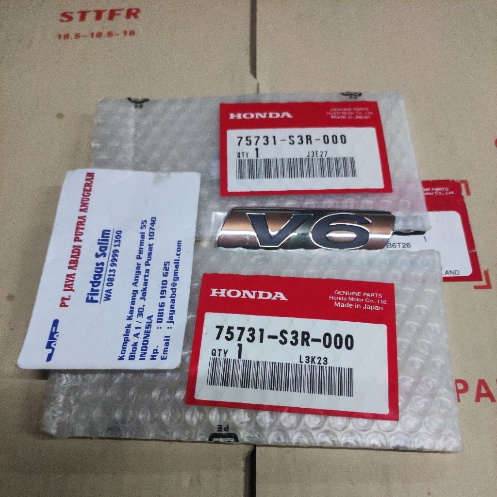 Logo emblem V6 rear belakang odessey ra6 ra8 ra9 1997-2003 original