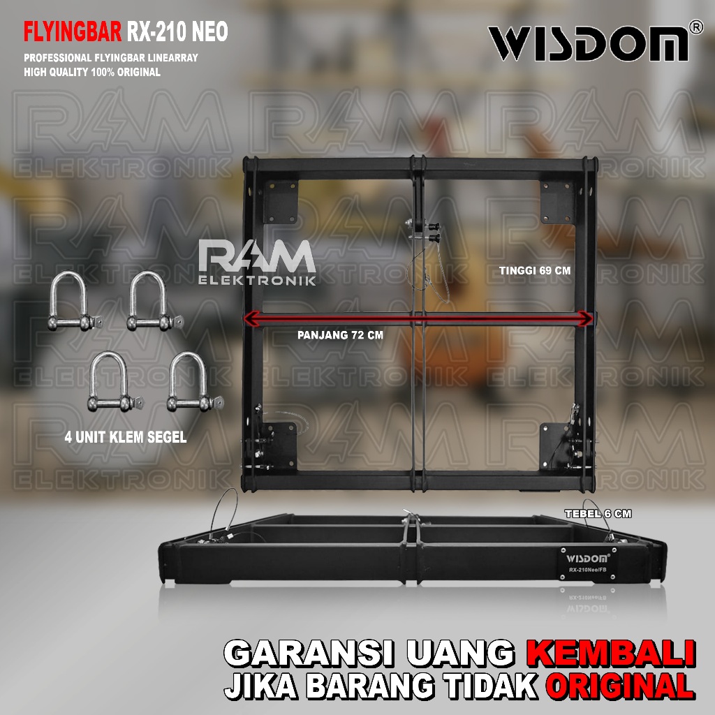 Flying Bar Line Array WISDOM RX 210 NEO | RX210 NEO Brecket Gantung Linearray Original