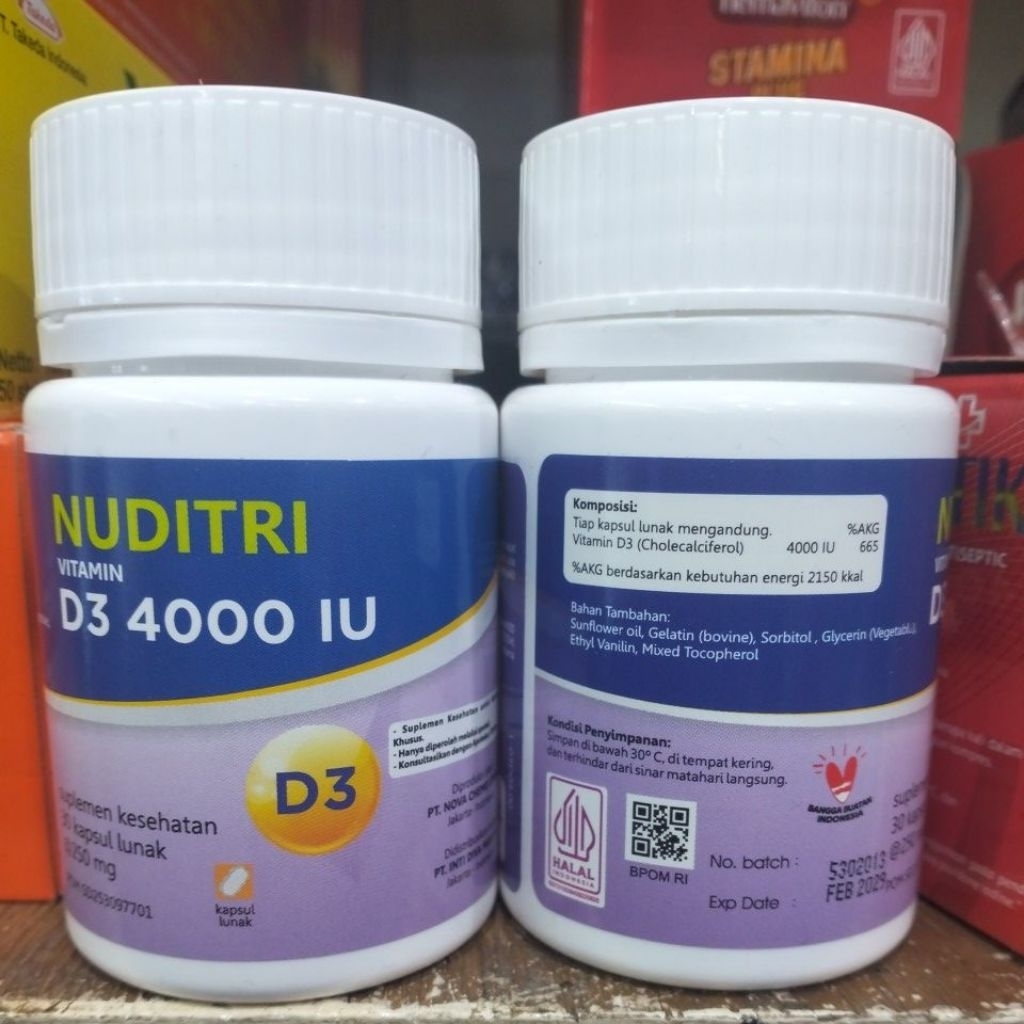 Nuditri D3 4000 IU isi 30 Kapsul Lunak
