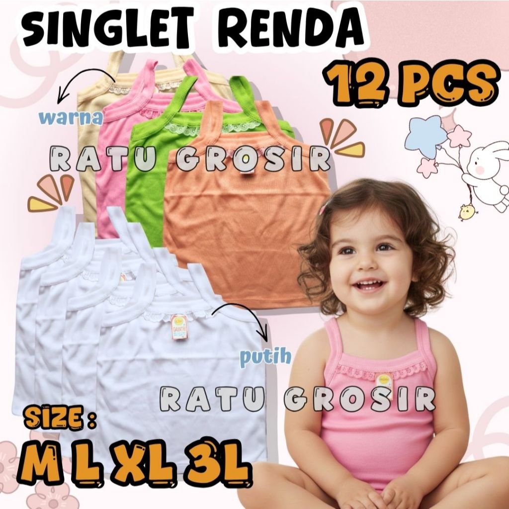 Kaos Singlet RENDA Wanita Anak Remaja Dewasa