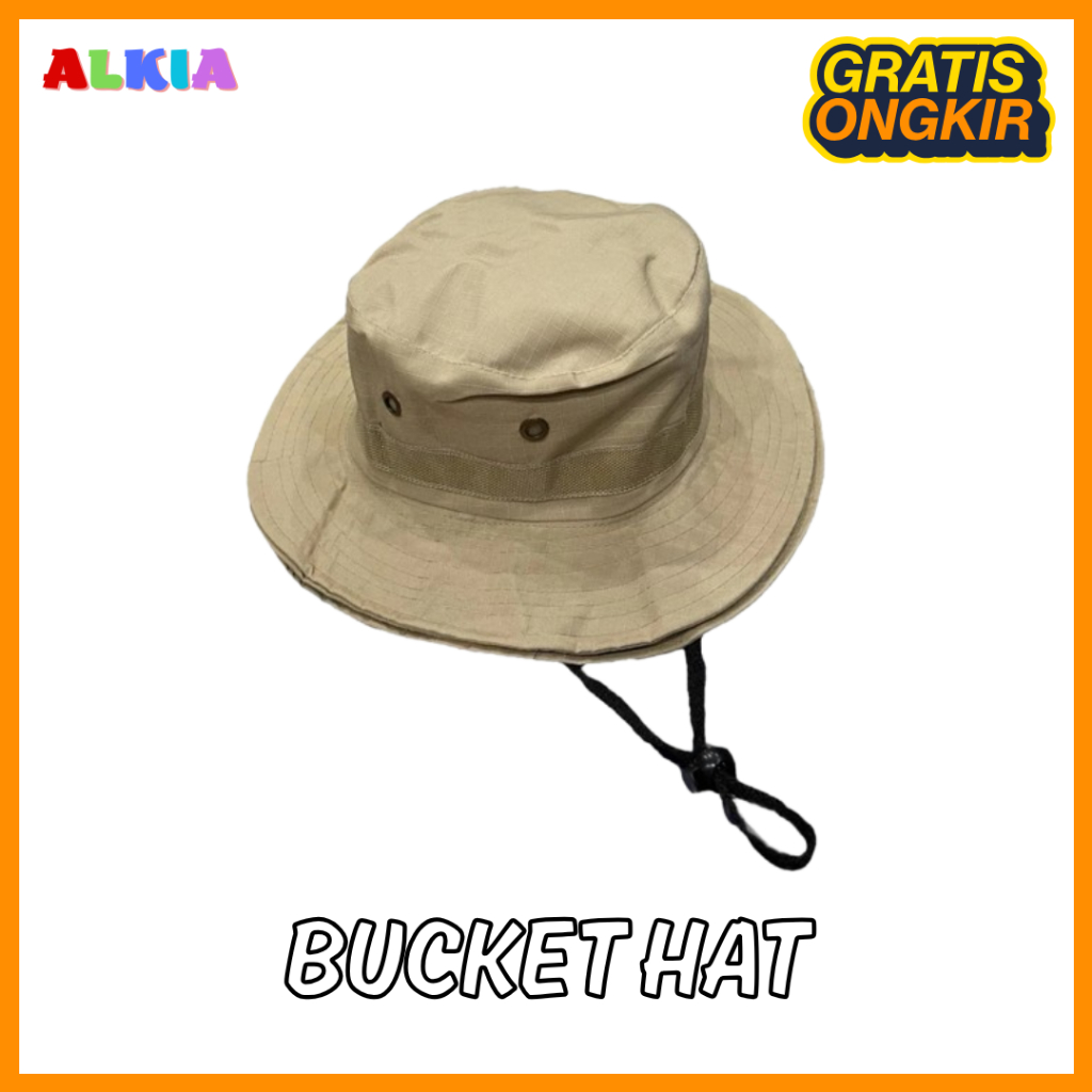 Topi Bucket Hat Gunung Pria Wanita Outdoor Dewasa Hiking Hijab Outfit Rimba Terbaru 2026 Waterproof