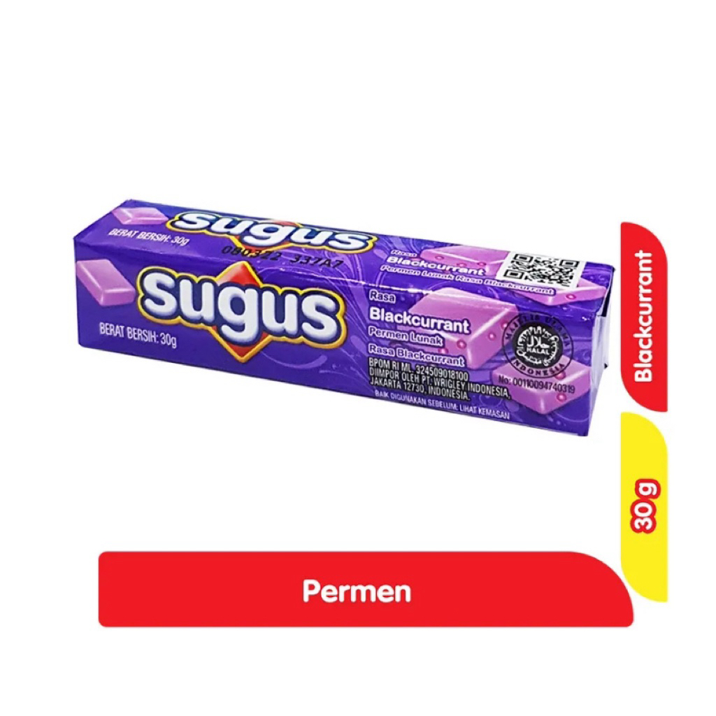 Sugus Stick Permen Lunak Blackcurrant 30 g