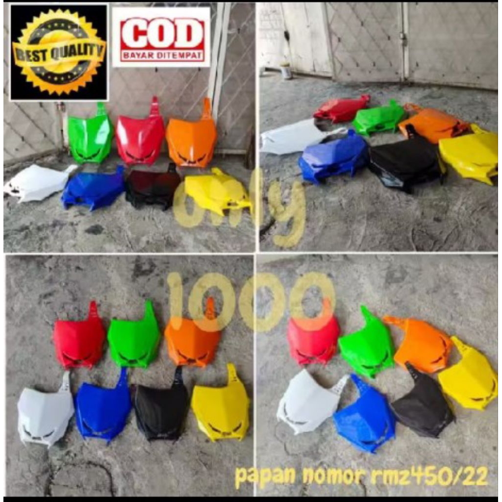 PAPAN NOMER RMZ 450 2022 PLAT NOMOR RMZ450/22 PAPAN STAR RMZ450 2022 KAP DEPAN RMZ450/22