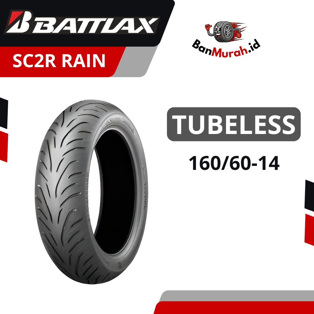 Ban Luar Motor BRIDGESTONE BATTLAX SC2R RAIN Ukuran 160/60-14 Ring 14 TUBELESS