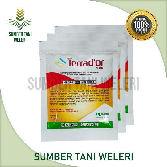 HERBISIDA TERRAD’OR 70 WG - HERBISIDA KONTAK NON SELEKTIF (PURNA TUMBUH) - 5 GR - PT NUFARM INDONESI