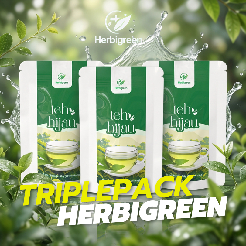 HERBIGREEN Extra Slim Teh Diet Teh Pelangsing Herbal Pelangsing Alami dan Peluntur Lemak Teh Pelangs