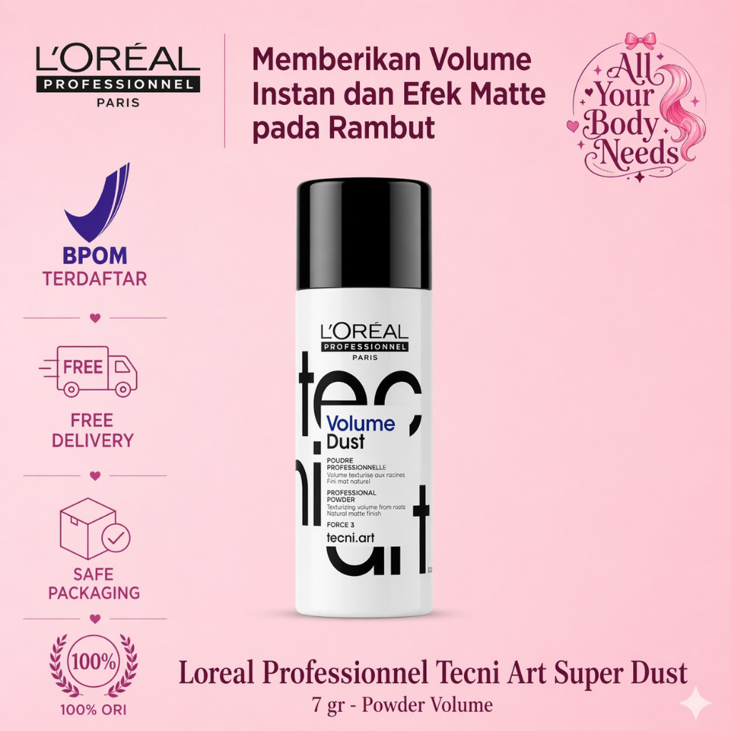 Loreal TECNI ART SUPER DUST 7 g Powder Rambut Bervolume dan Matte powder rambut pria hair styling powder