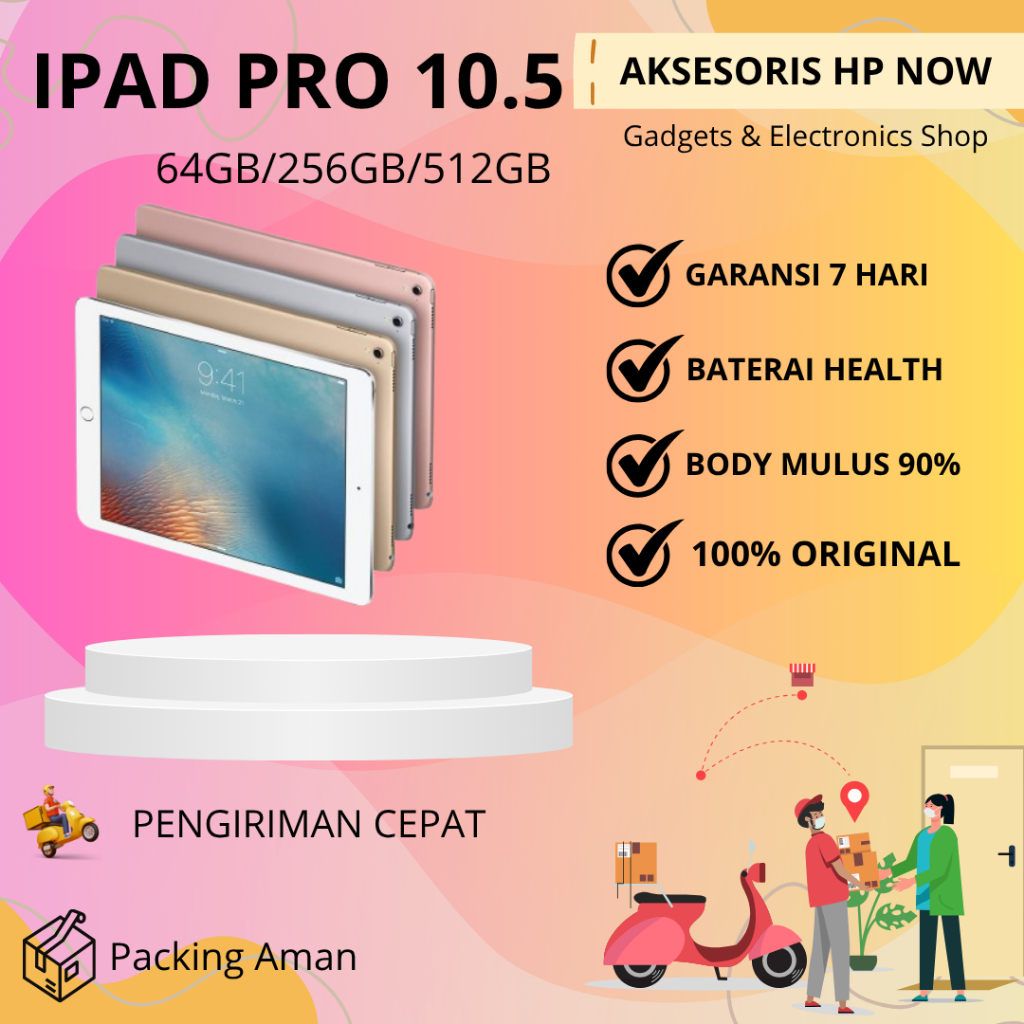 Ipad Pro 10.5 Inch 2017 64GB 256GB Wifi Only Second ORIGINAL - AHN