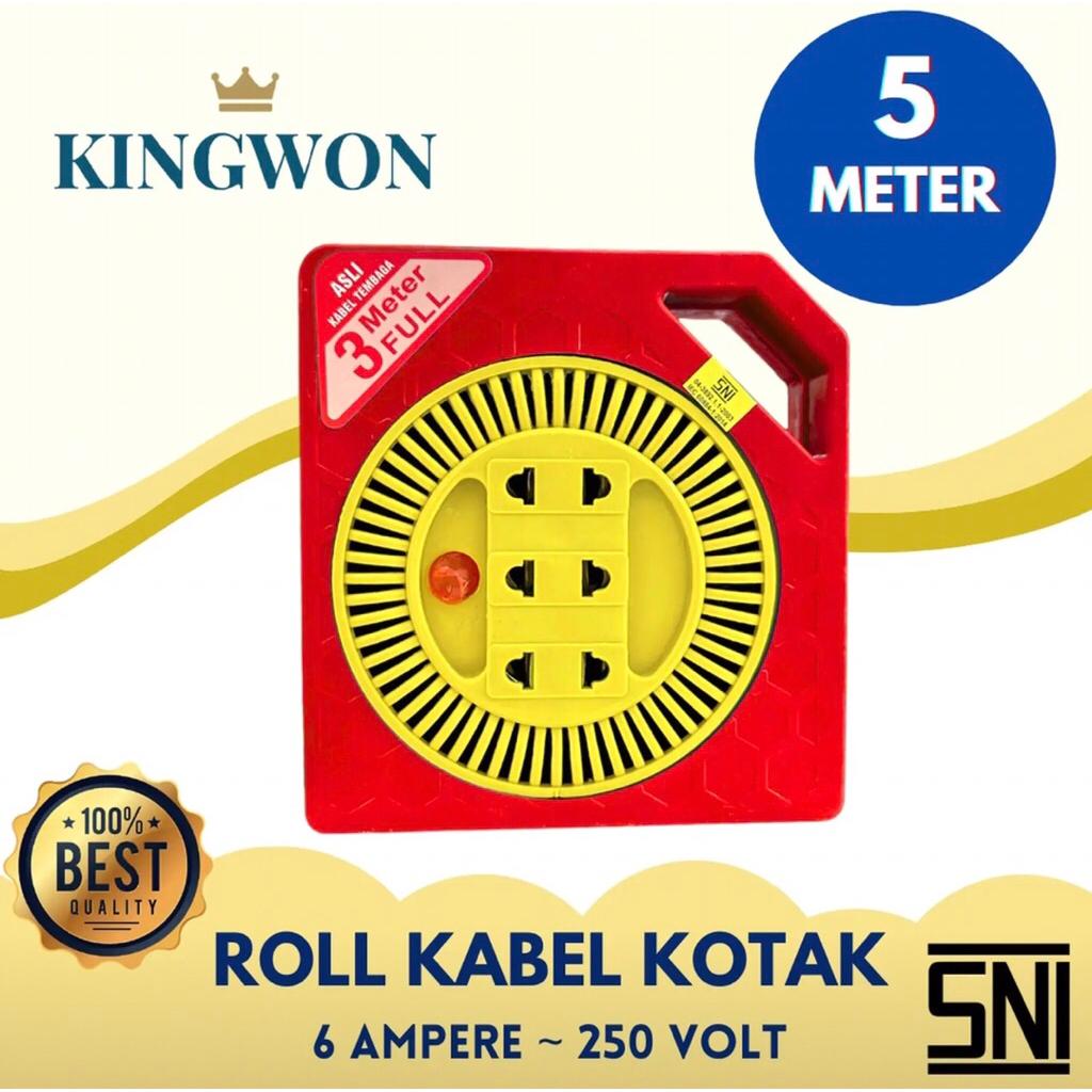 ROL KABEL ROLL KABEL BOX KABEL BOX ROLL MINI KABEL 5 METER STOP KONTAK TRAVELLING COLOKAN LISTRIK TE