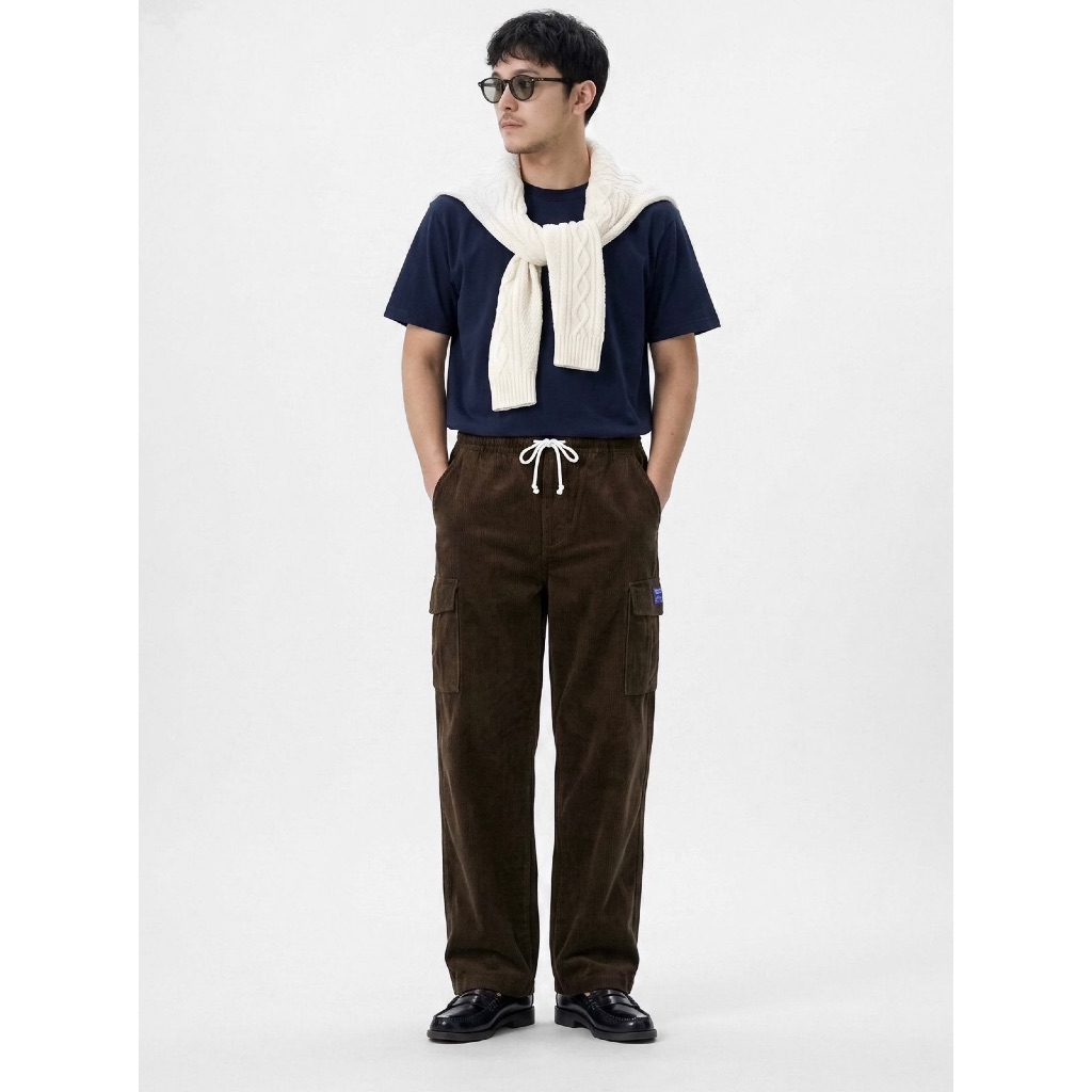 HIGHTY Dark Brown Corduroy Cargo Pants | Celana Cargo