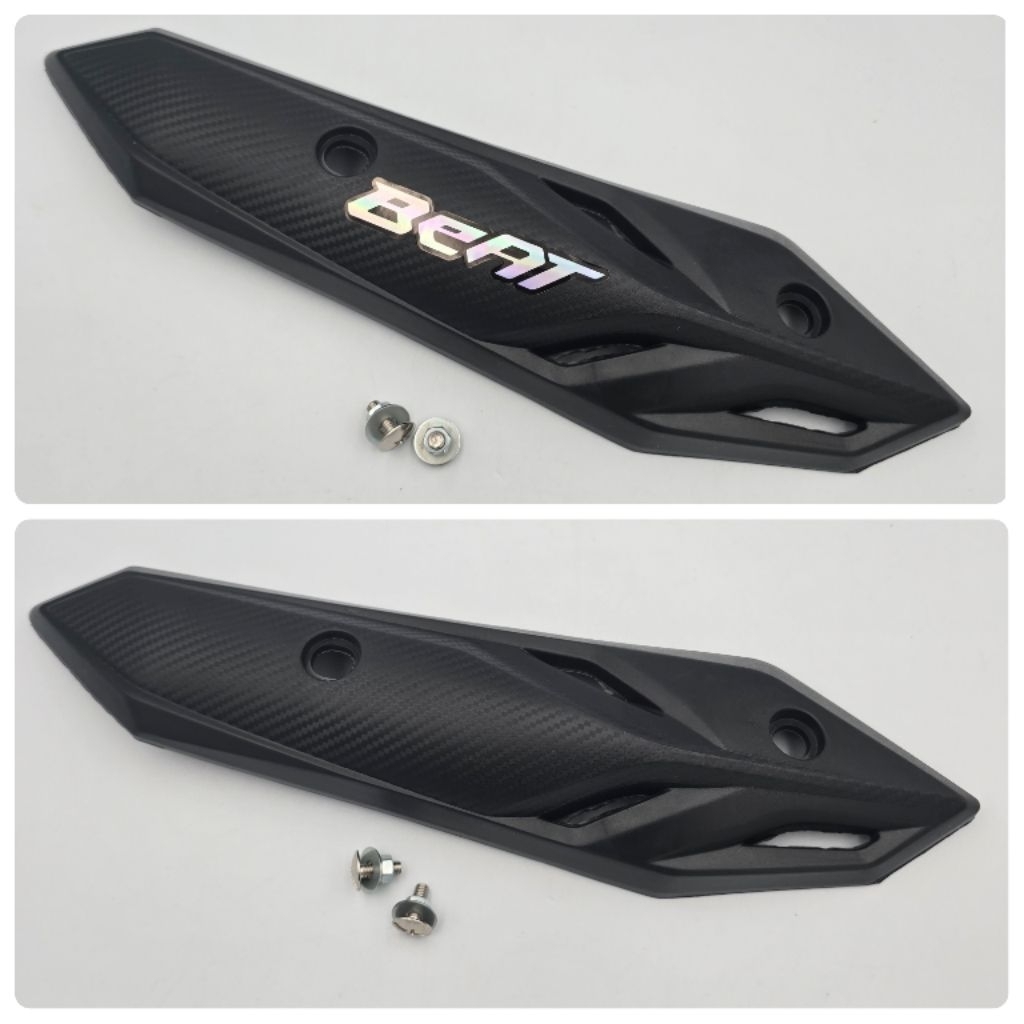 Cover Knalpot Beat Deluxe 2020 - 2024 Plus Stiker Dan Baut - Tameng Knalpot Beat New Deluxe Dan Beat